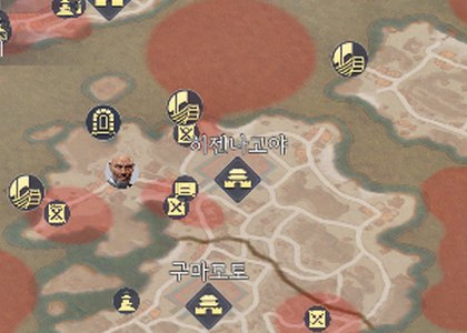 히젠나고야 성 주변 지도
